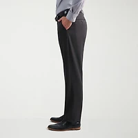 Haggar Smart Wash With Repreve Houndstooth Mens Stretch Fabric Classic Fit Flat Front Suit Pant