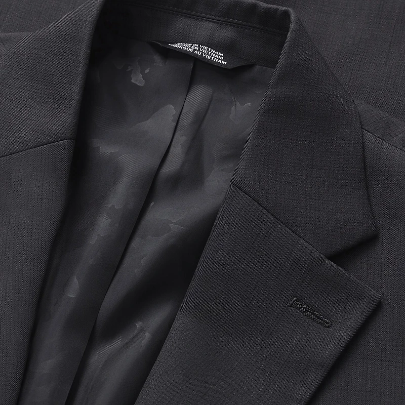 Haggar Smart Wash With Repreve Houndstooth Mens Stretch Fabric Classic Fit Suit Jacket