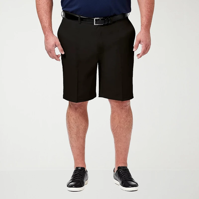 Haggar Cool 18 Pro Expandable Waist Mens 10 1/2" Big and Tall Stretch Fabric Moisture Wicking Quick Dry Chino Short