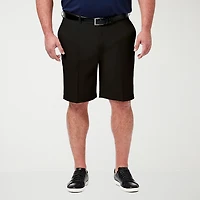 Haggar Cool 18 Pro Expandable Waist Mens 10 1/2" Big and Tall Stretch Fabric Moisture Wicking Quick Dry Chino Short