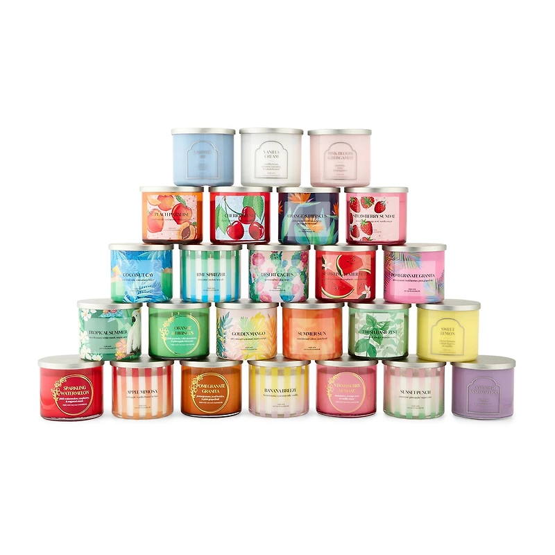 Distant Lands 14oz Sweet Lemon 3-Wick Scented Jar Candle