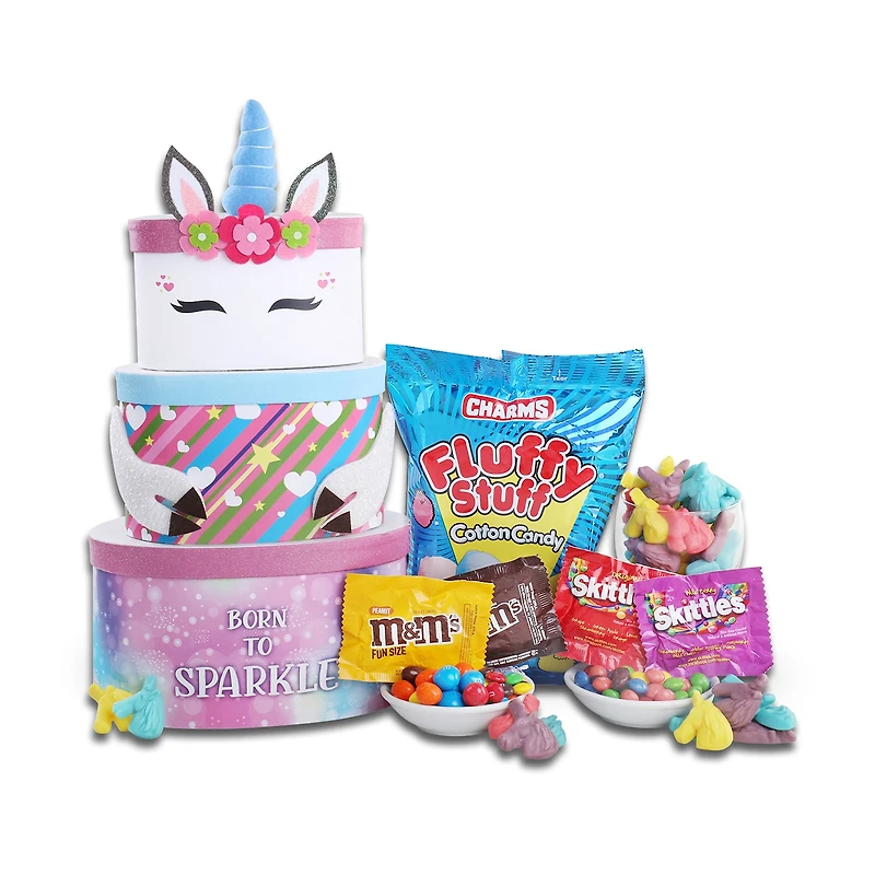 Alder Creek Born To Sparkle Unicorn Tower Food Set