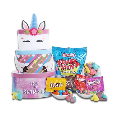 Alder Creek Born To Sparkle Unicorn Tower Food Set