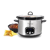 MegaChef 6 Quart + 2.6 Quart  Split Electric 8 Qt Slow Cooker