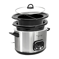 MegaChef 6 Quart + 2.6 Quart  Split Electric 8 Qt Slow Cooker