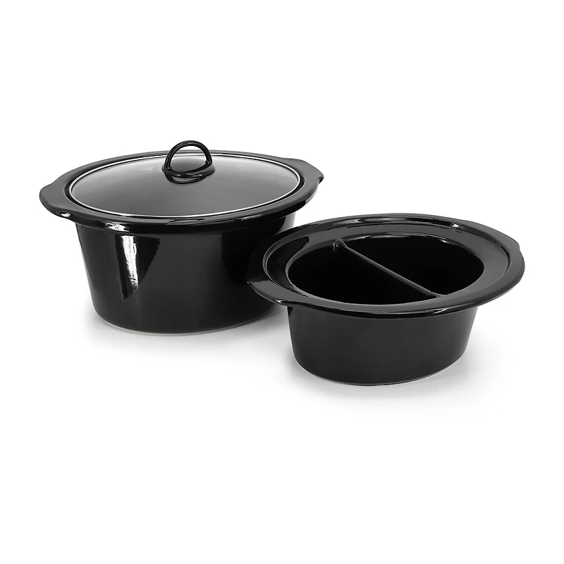 MegaChef 6 Quart + 2.6 Quart  Split Electric 8 Qt Slow Cooker