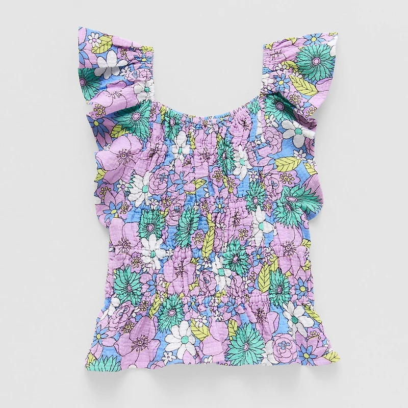 Thereabouts Little & Big Kid Girls Square Neck Short Sleeve Blouse