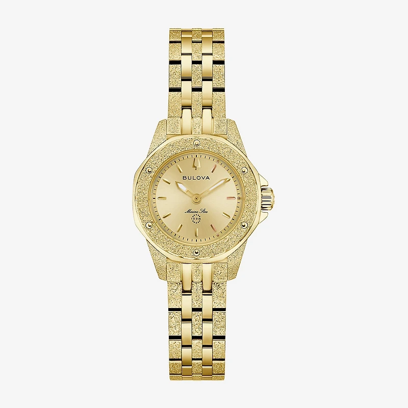 Bulova Womens Gold Tone Stainless Steel Bracelet Watch 97l192