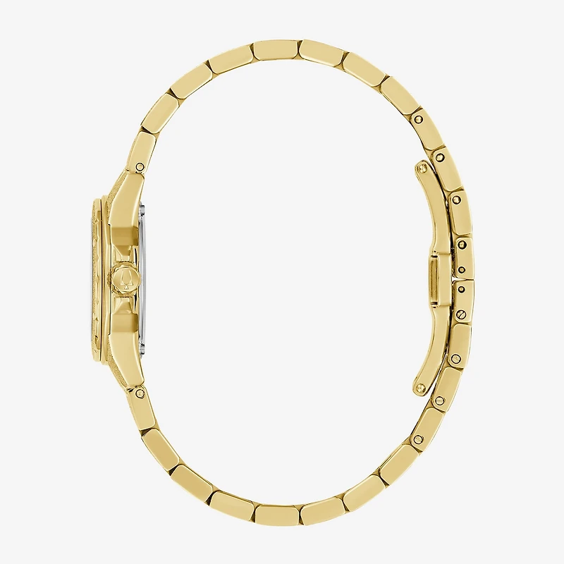 Bulova Womens Gold Tone Stainless Steel Bracelet Watch 97l192
