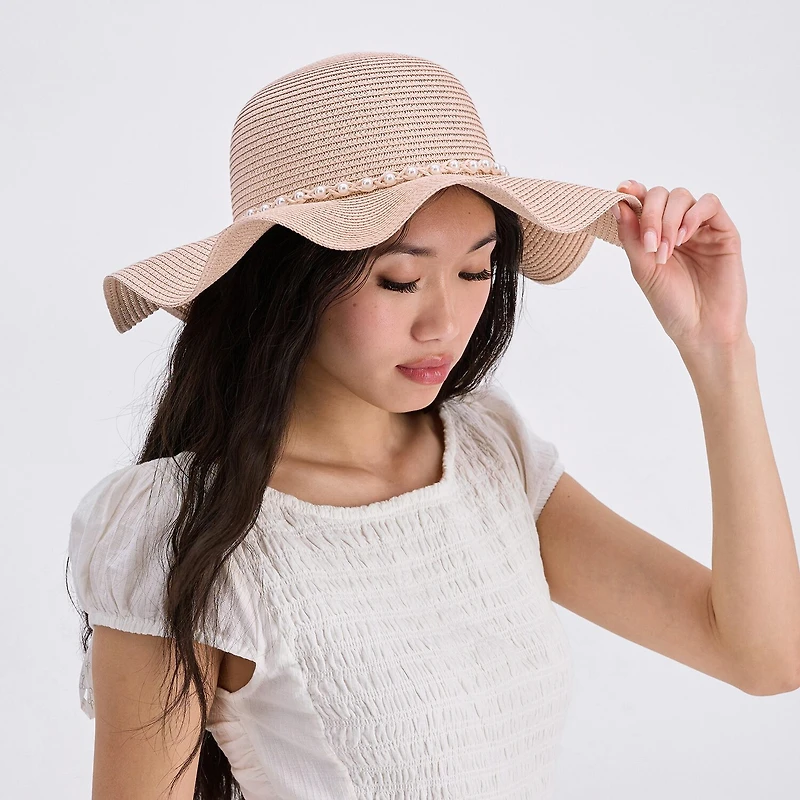 JS Jessica Simpson Pearl Womens Floppy Hat