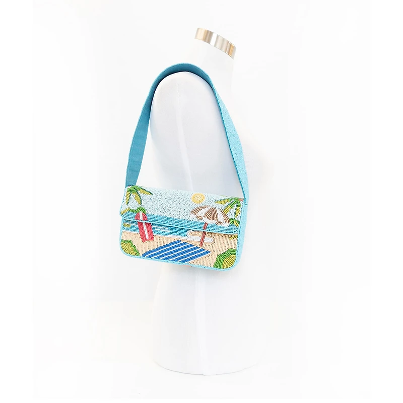 SOL and MER Beaded Vacation Shoulder Bag