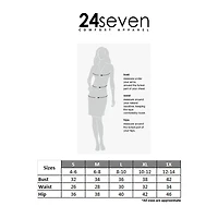 24seven Comfort Apparel Womens Short Sleeve Abstract Wrap Dress