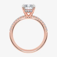 (G-H / Si1-Si2) Womens 2 1/4 CT. T.W. Lab Grown White Diamond 14K Gold Side Stone Engagement Ring