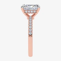 (G-H / Si1-Si2) Womens 2 1/4 CT. T.W. Lab Grown White Diamond 14K Gold Side Stone Engagement Ring