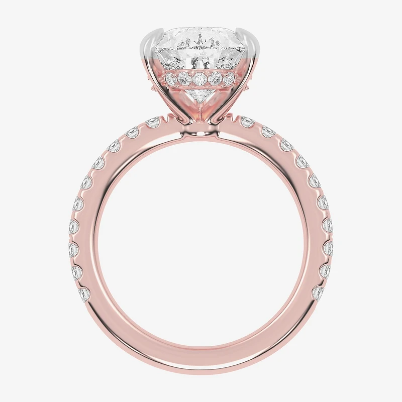 (G-H / Si1-Si2) Womens 2 1/4 CT. T.W. Lab Grown White Diamond 14K Gold Pear Side Stone Engagement Ring