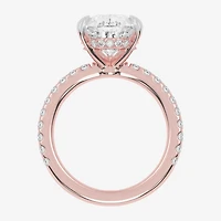 (G-H / Si1-Si2) Womens 2 1/4 CT. T.W. Lab Grown White Diamond 14K Gold Pear Side Stone Engagement Ring