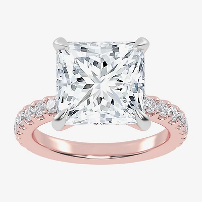 (G-H / Si1-Si2) Womens 2 1/4 CT. T.W. Lab Grown White Diamond 14K Gold Side Stone Engagement Ring