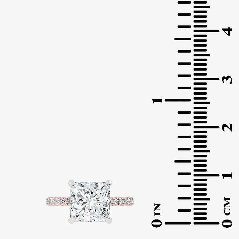 (G-H / Si1-Si2) Womens 2 1/4 CT. T.W. Lab Grown White Diamond 14K Gold Side Stone Engagement Ring