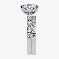 (H-I / SI1-SI2) Signature By Modern Bride Womens 2 CT.TW Lab Grown White Diamond 14K Gold Side Stone Bridal Set
