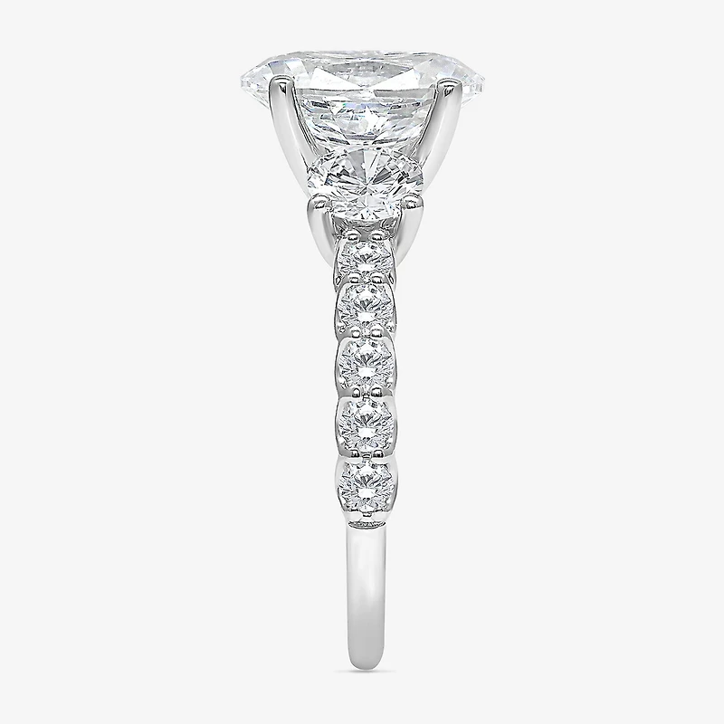 (I/Si2) Womens 1/4 CT. T.W. Lab Grown White Diamond Platinum Wedding Band