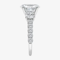 (I/Si2) Womens 1/4 CT. T.W. Lab Grown White Diamond Platinum Wedding Band