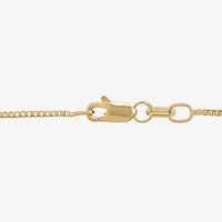 Womens 10K Gold 18 Inch Box Chain Necklace