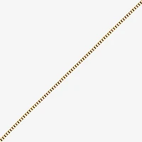 Womens 10K Gold 18 Inch Box Chain Necklace