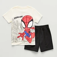 Disney Collection Little & Big Kid Boys Marvel Spiderman 2-pc. Short Set