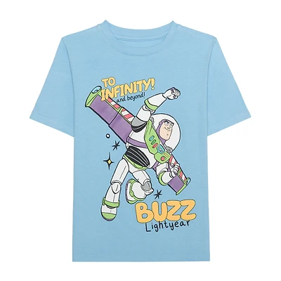 Disney Collection Boys Crew Neck Short Sleeve Classic Fit Buzz Lightyear Woody Toy Story Graphic T-Shirt
