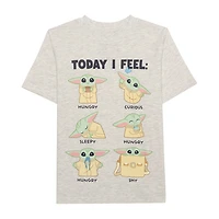 Disney Collection Boys Round Neck Short Sleeve Classic Fit Star Wars Graphic T-Shirt
