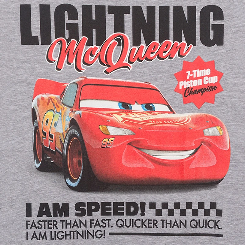 Disney Collection Boys Round Neck Short Sleeve Classic Fit Cars Graphic T-Shirt