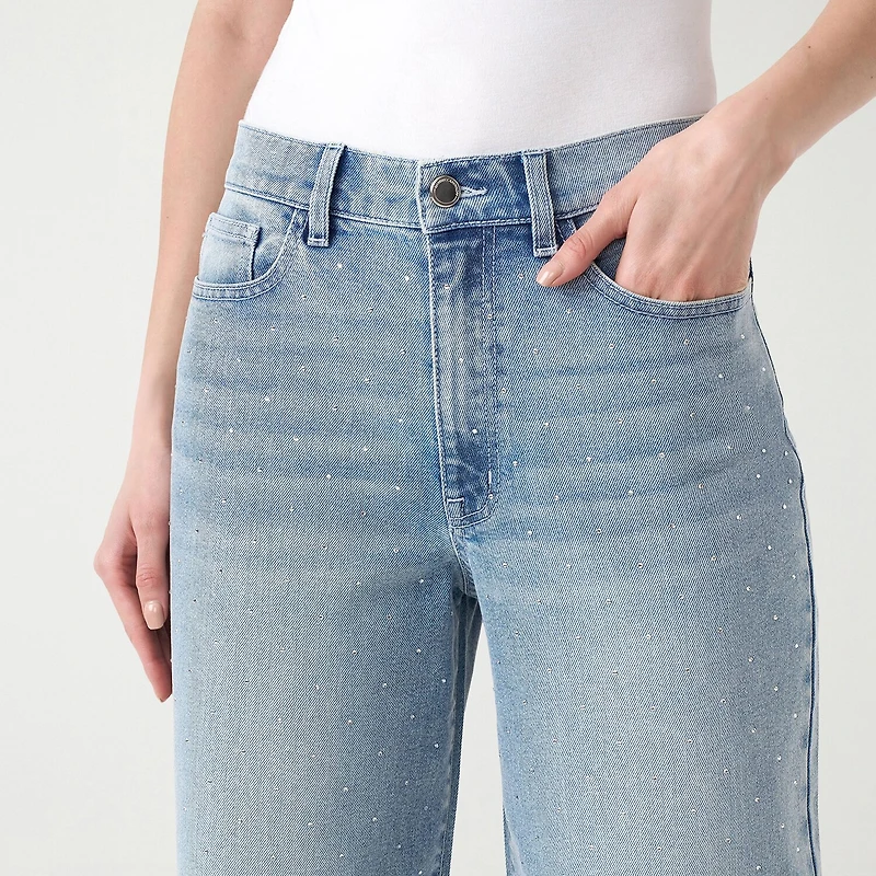 RM Rebecca Minkoff Womens Wide Leg Mid Rise Cropped Pant