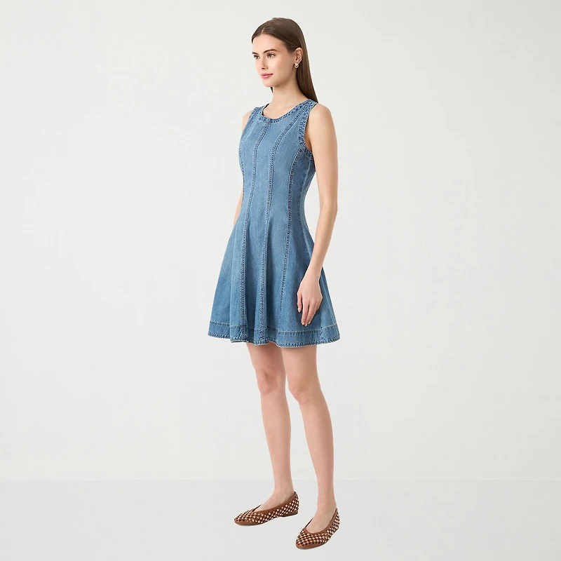 RM Rebecca Minkoff Womens Crew Neck Sleeveless A-Line Dress