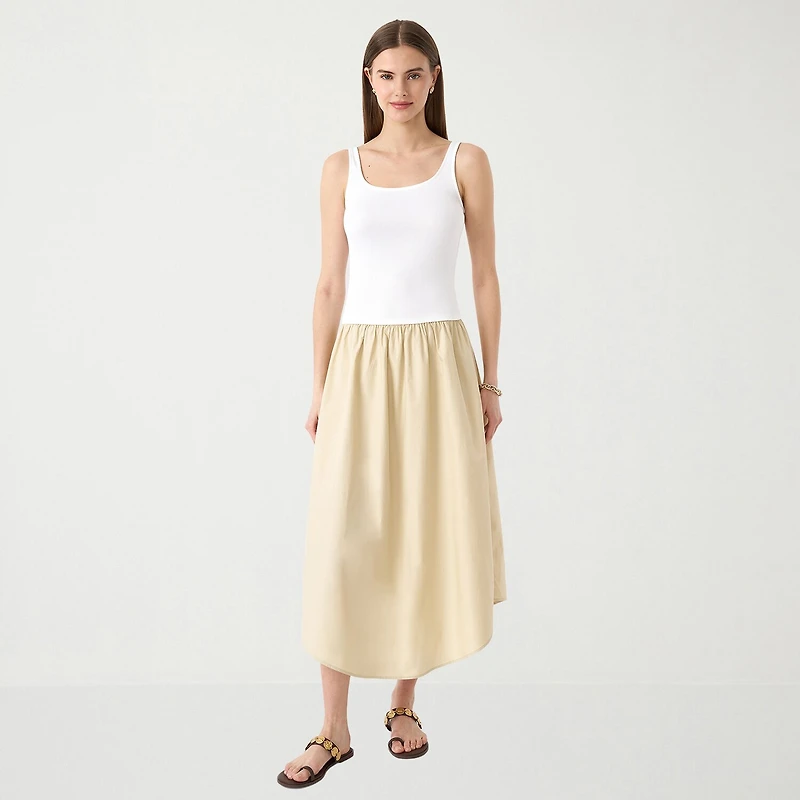 RM Rebecca Minkoff Womens Sleeveless Scoop Neck Midi Drop Waist Dress