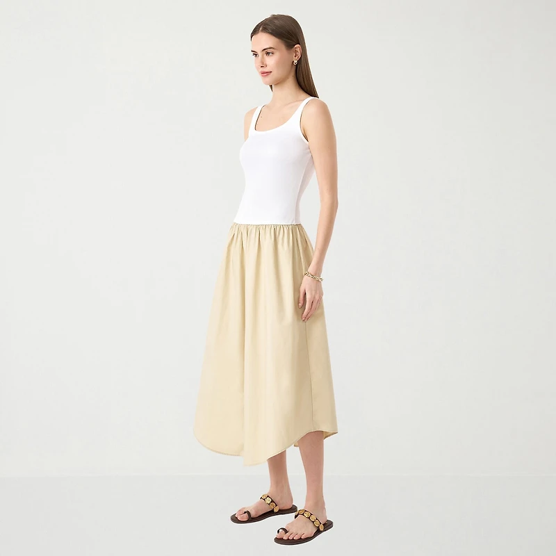 RM Rebecca Minkoff Womens Sleeveless Scoop Neck Midi Drop Waist Dress