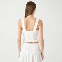 RM Rebecca Minkoff Womens Sweetheart Neck Sleeveless Blouse