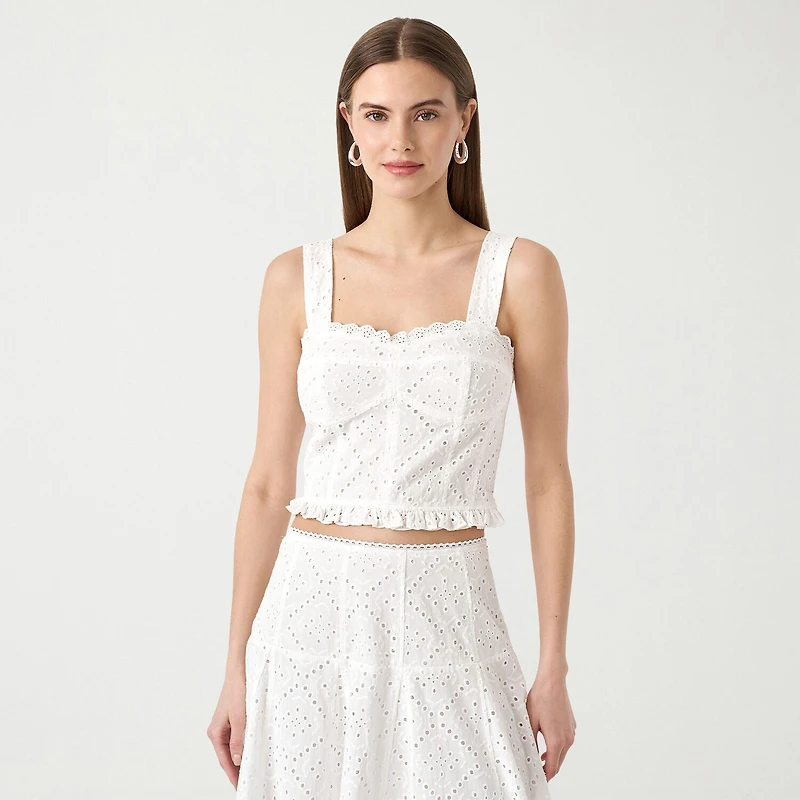 RM Rebecca Minkoff Womens Sweetheart Neck Sleeveless Blouse
