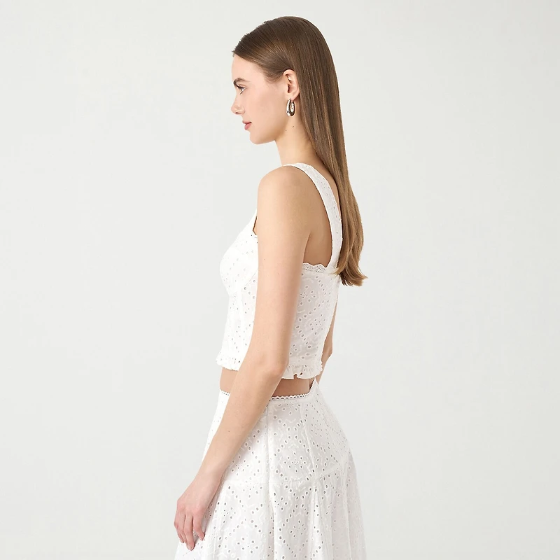 RM Rebecca Minkoff Womens Sweetheart Neck Sleeveless Blouse