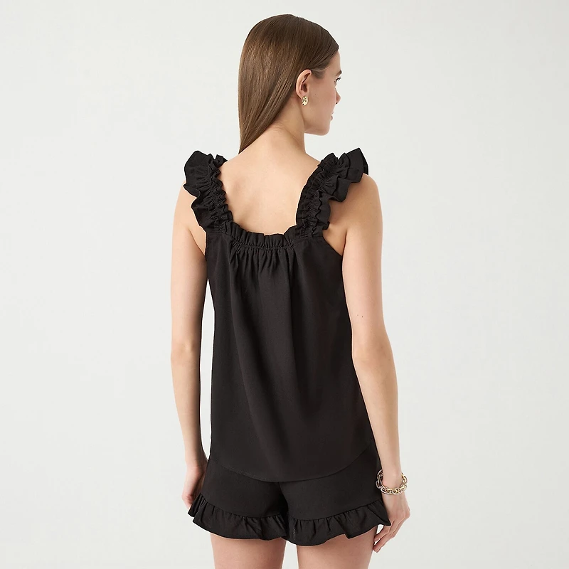 RM Rebecca Minkoff Womens Square Neck Sleeveless Blouse