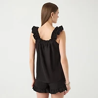 RM Rebecca Minkoff Womens Square Neck Sleeveless Blouse