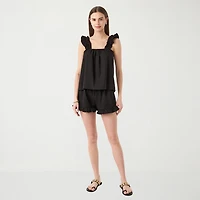 RM Rebecca Minkoff Womens Square Neck Sleeveless Blouse