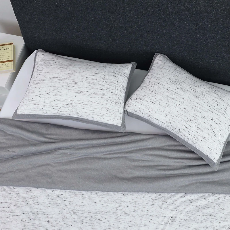 Martex Theo Heathered Reversible Comforter Set