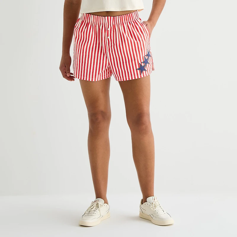 Americana Womens Juniors Pull-On Short
