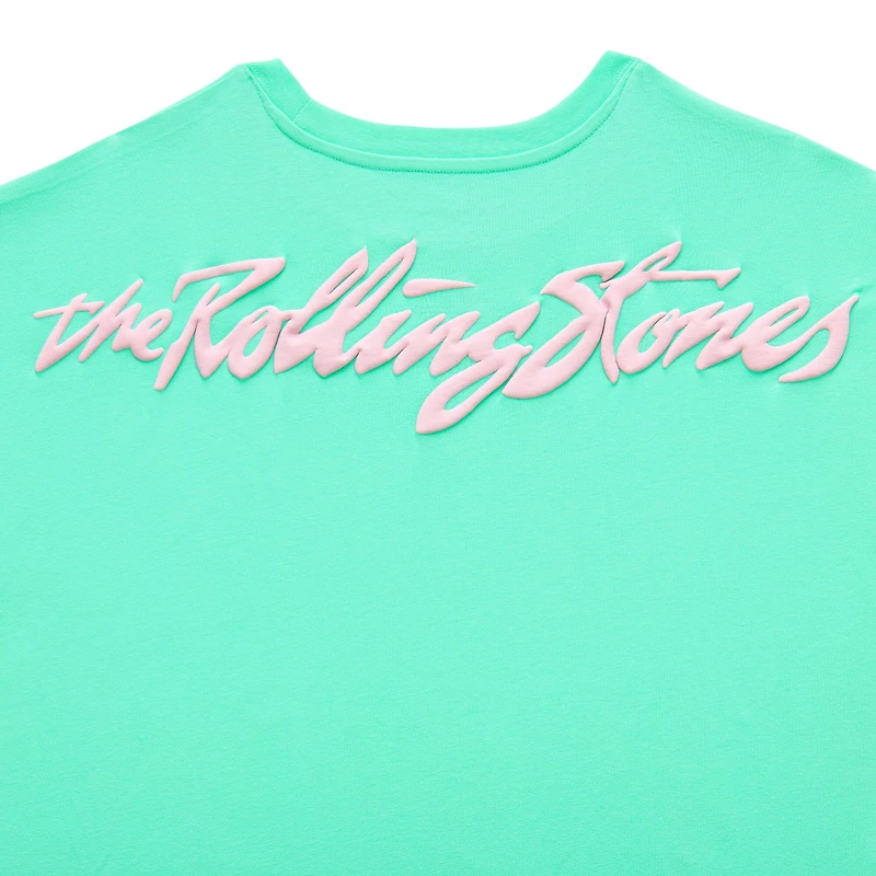 Rolling Stones Oversized Tee Womens Juniors Crew Neck Short Sleeve Regular Fit Graphic T-Shirt