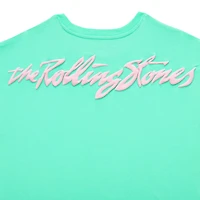 Rolling Stones Oversized Tee Womens Juniors Crew Neck Short Sleeve Regular Fit Graphic T-Shirt
