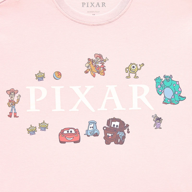 Pixar Boyfriend Tee Womens Juniors Crew Neck Short Sleeve Regular Fit Graphic T-Shirt