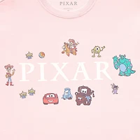 Pixar Boyfriend Tee Womens Juniors Crew Neck Short Sleeve Regular Fit Graphic T-Shirt
