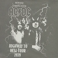 Acdc Off The Shoulder Tee Womens Juniors Crew Neck Short Sleeve Regular Fit AC/DC Graphic T-Shirt