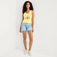 Womens Juniors Scoop Neck Sleeveless Winnie The Pooh Tank Top