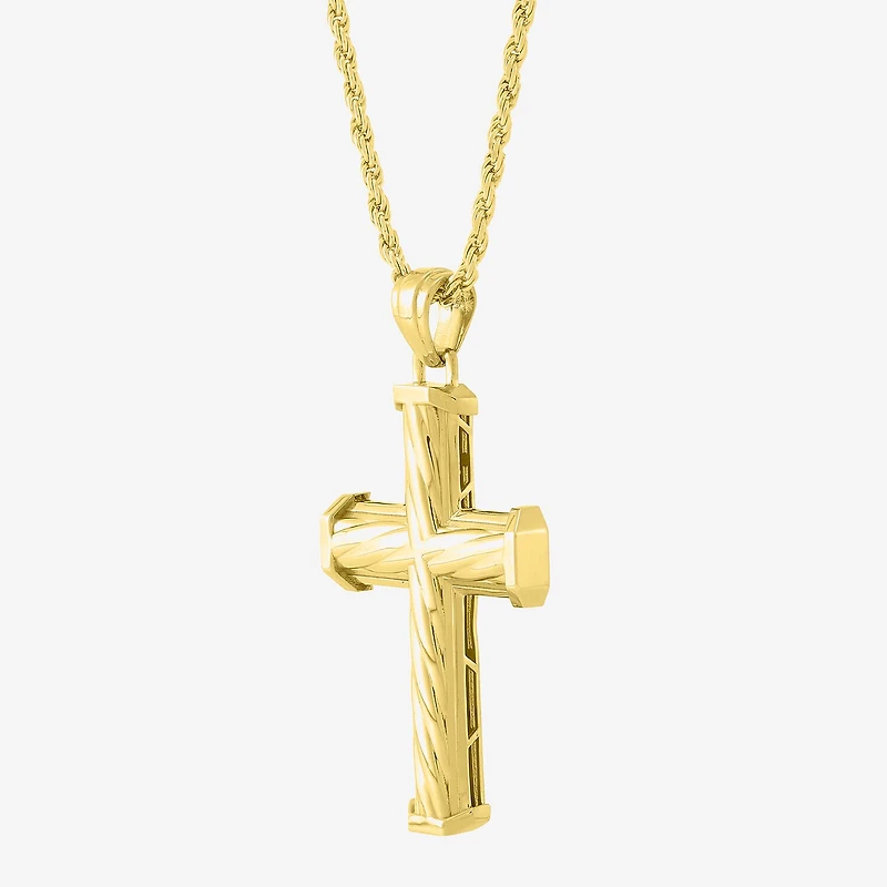 Cross Mens 10K Gold Cross Pendant